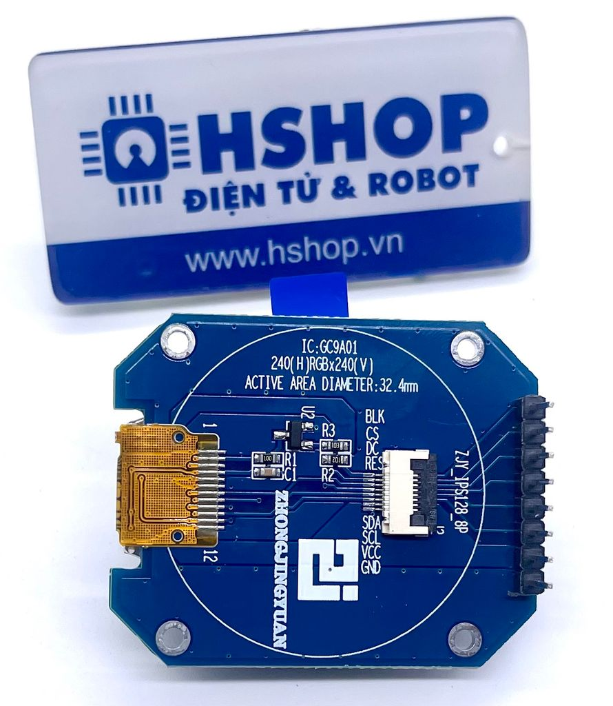 Màn hình LCD TFT IPS 1.28 Inch Round GGC9A01 SPI Interface
