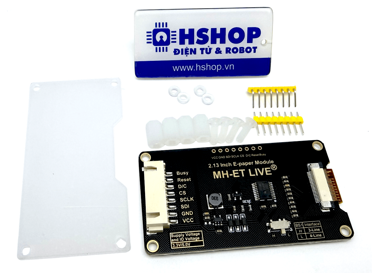 Màn hình 2.13 Inch Eink E-Paper Screen 4-Color RYBW SPI Interface