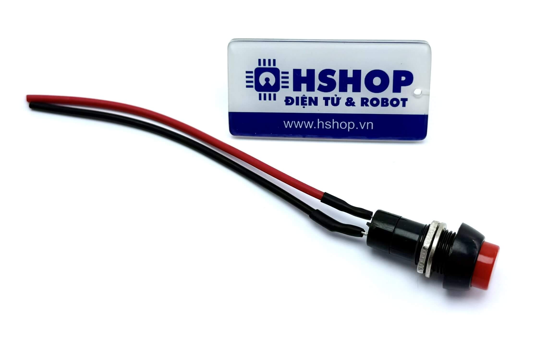 Nút nhấn nhả tròn PBS-11B 12mm kèm cáp
