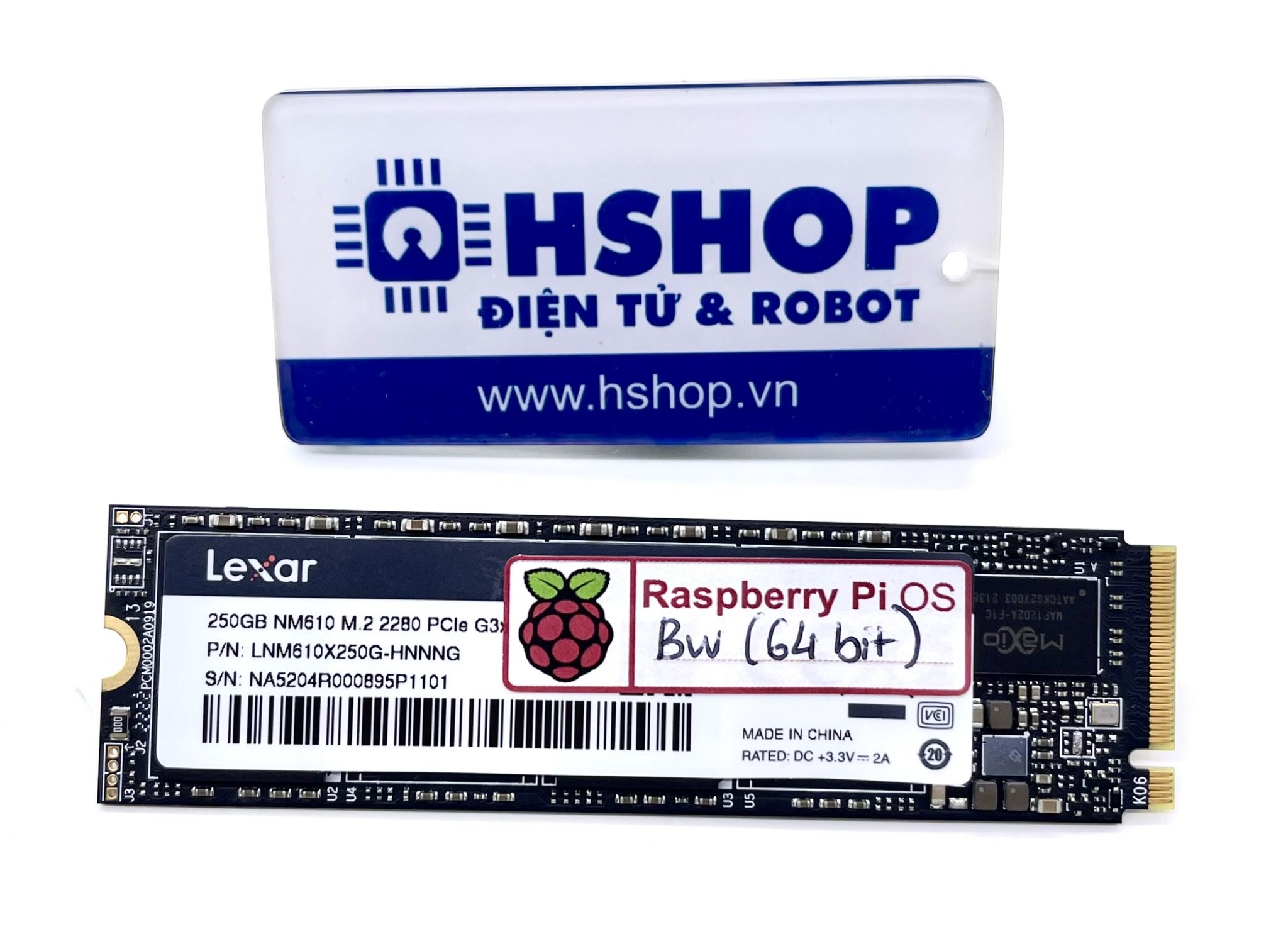 Ổ cứng SSD M.2 2280 NVME PCie 250GB Lexar cho Raspberry Pi / Jetson Nano