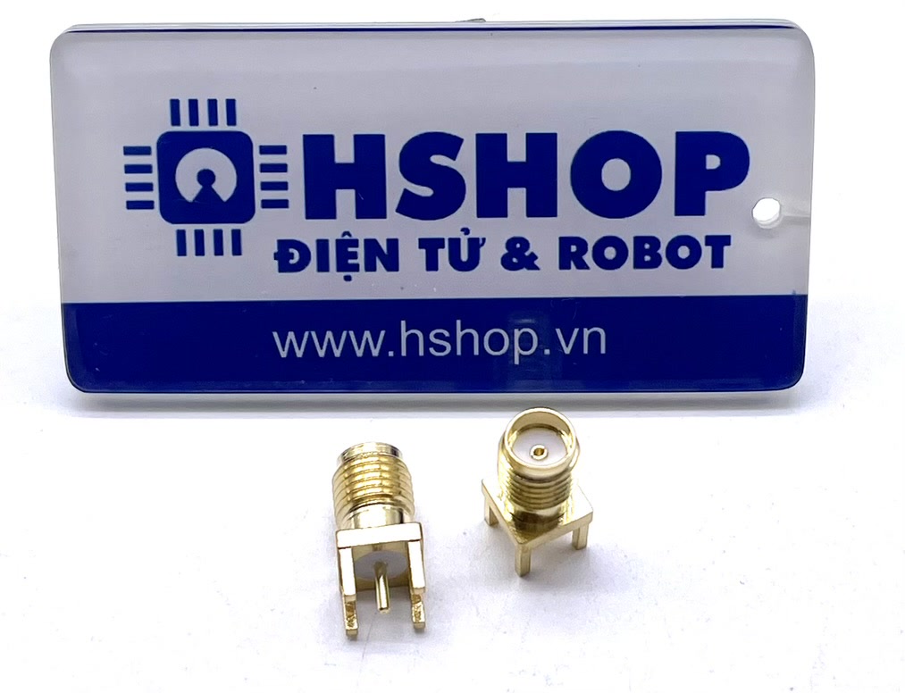 Đầu nối RF SMA cái thẳng Female SMA-KE PCB Vertical Mount 13.5mm