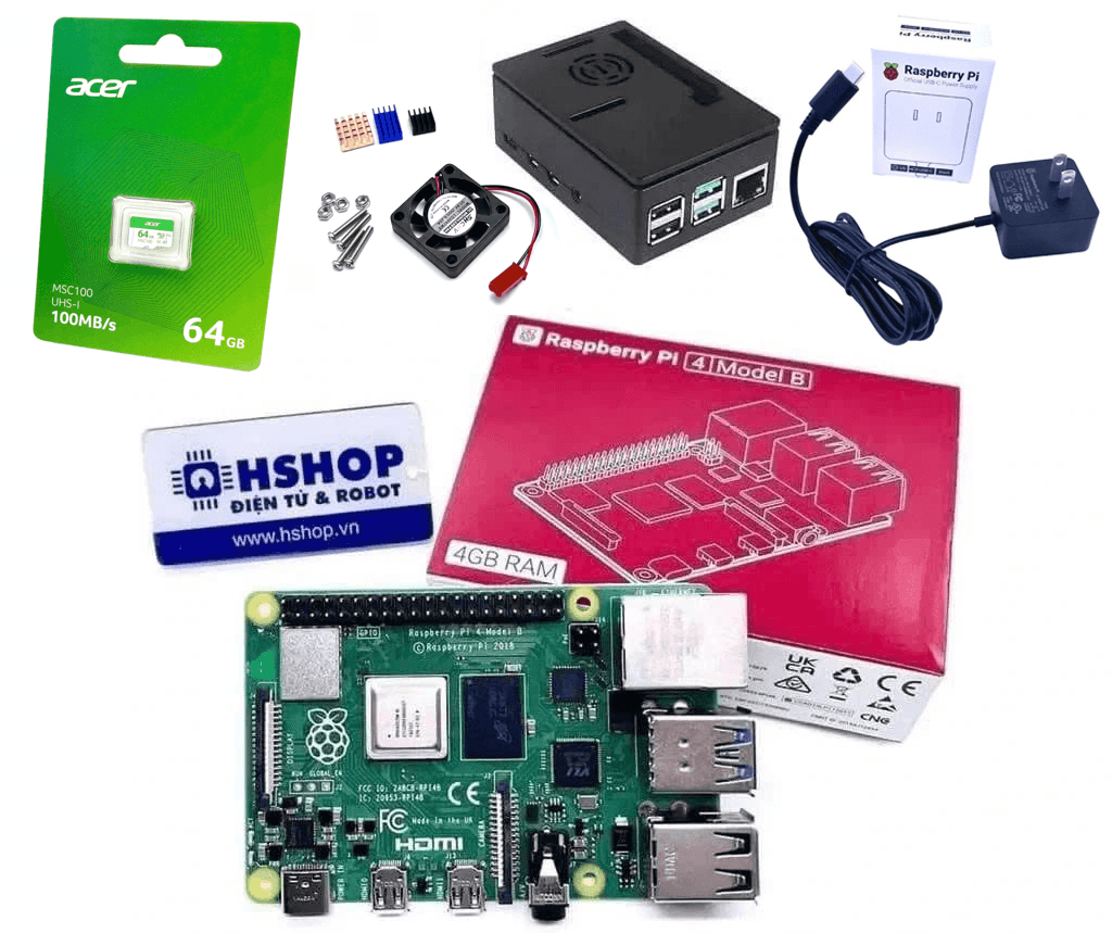 Combo Raspberry Pi 4 Model B Pro Kit