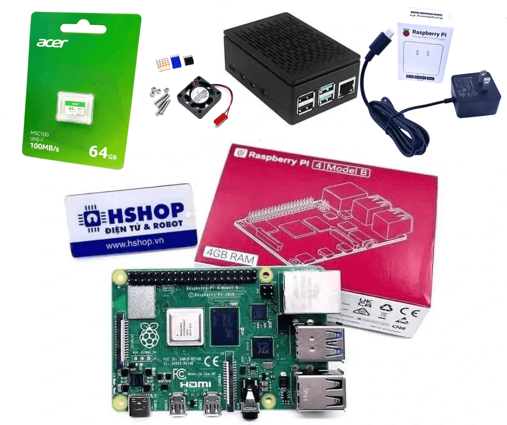 Combo Raspberry Pi 4 Model B Pro Kit