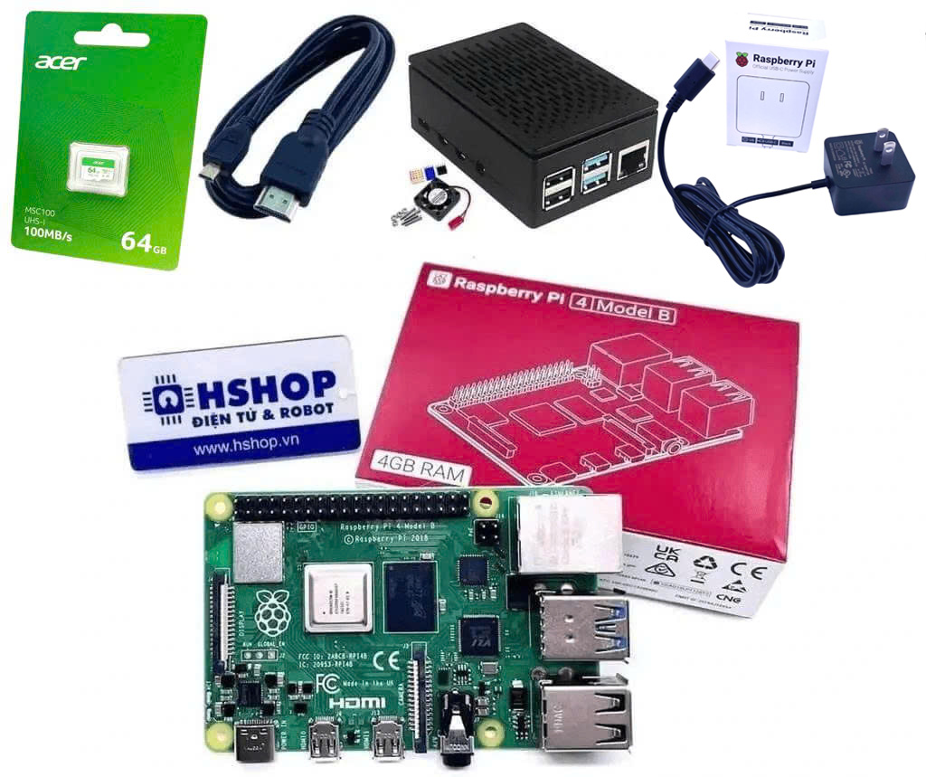 Combo Raspberry Pi 4 Model B Pro Kit