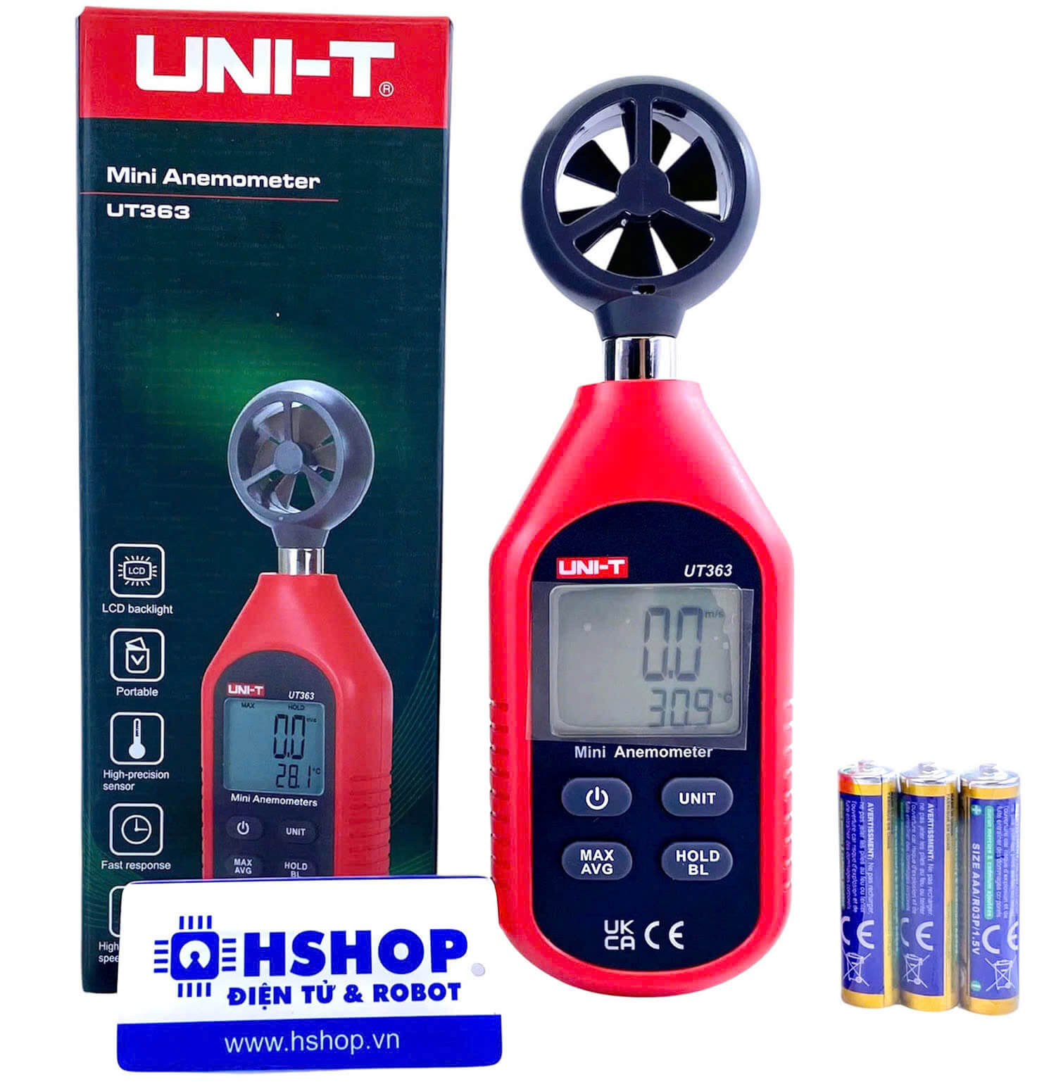 Máy đo tốc độ gió Mini Anemometer UNI-T UT363 chính hãng