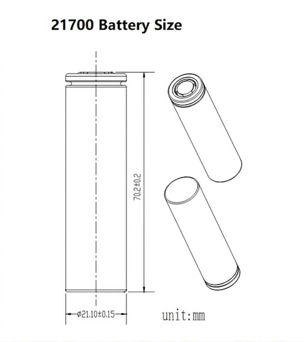 Pin Sạc 21700 Li-Ion Rechargeable Battery Samsung INR21700-50E 4900mAh 9.8A
