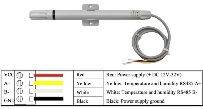 Cảm biến độ ẩm, nhiệt độ RS485 AGH3485 Temperature Humidity Sensor chính hãng ASAIR
