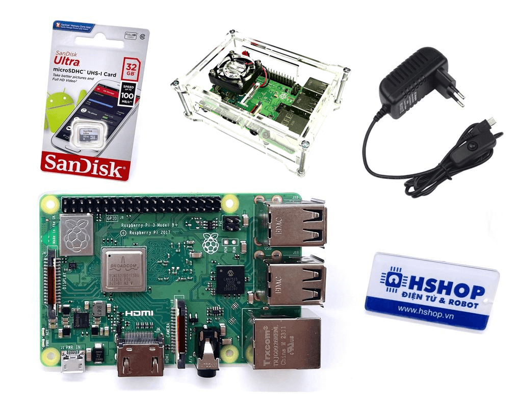 Combo Raspberry Pi 3 Model B+ cơ bản