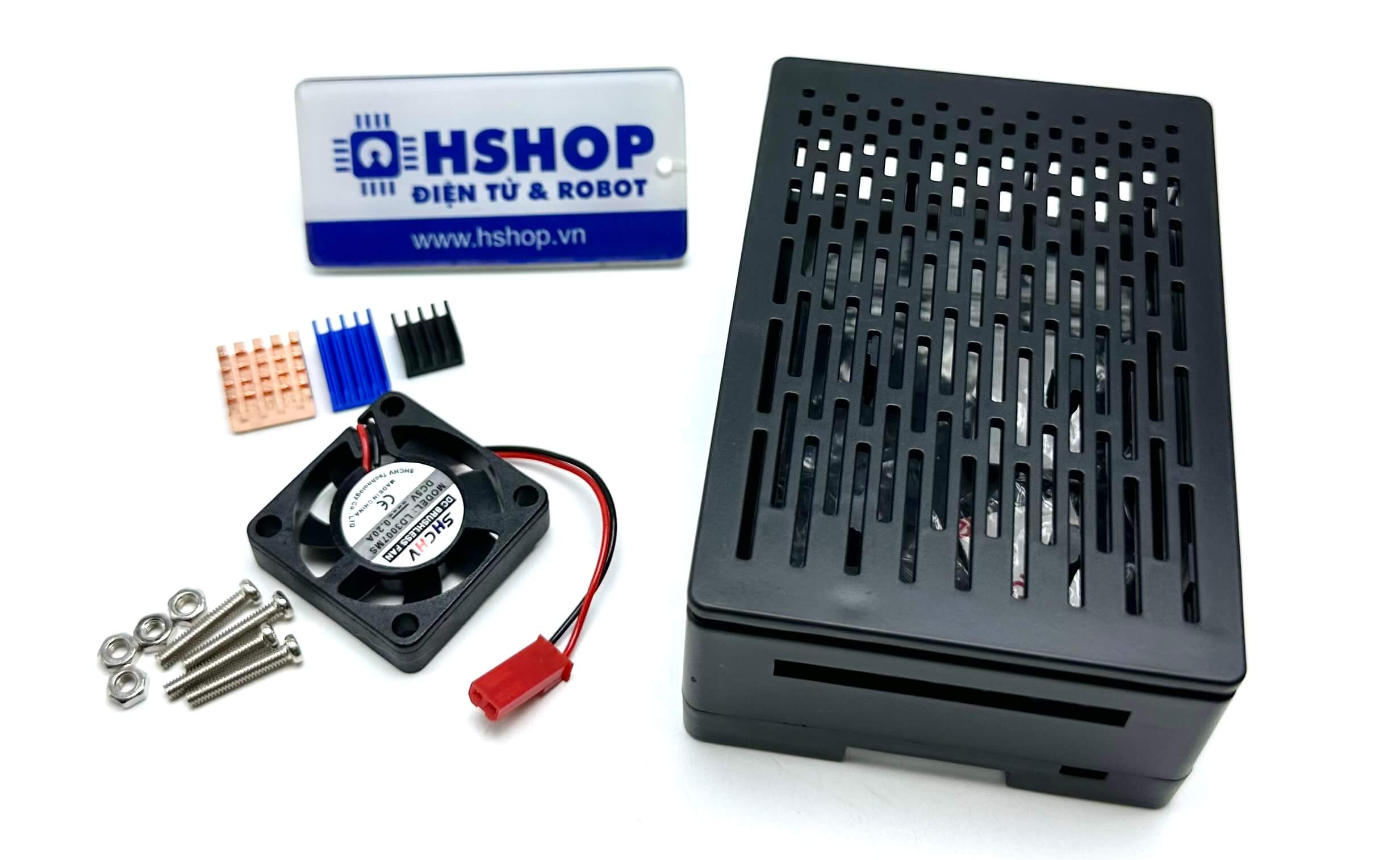 Vỏ bảo vệ bằng nhựa ABS Case for Raspberry Pi 4 V2 kèm quạt và tản nhiệt