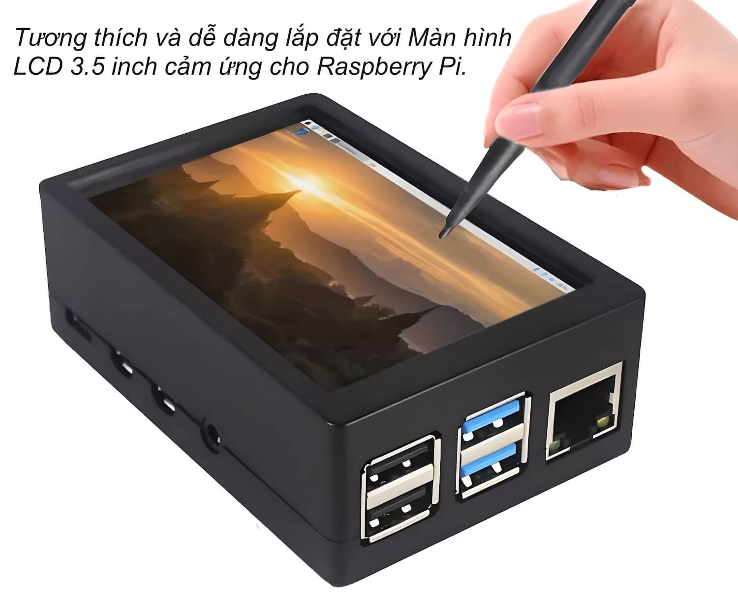 Vỏ bảo vệ bằng nhựa ABS Case for Raspberry Pi 4 V1 kèm quạt và tản nhiệt