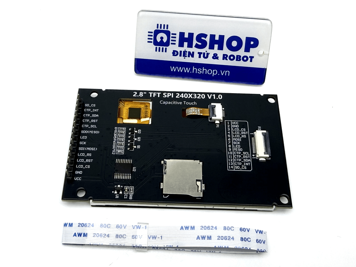 Màn hình LCD TFT IPS 2.8 Inch ILI9341V SPI cảm ứng điện dung
