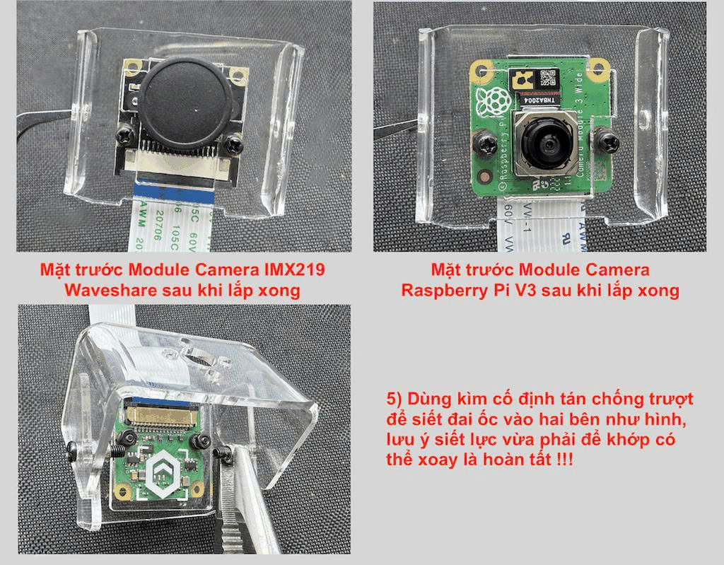 Giá đỡ Mica Camera Raspberry Pi / Waveshare IMX219