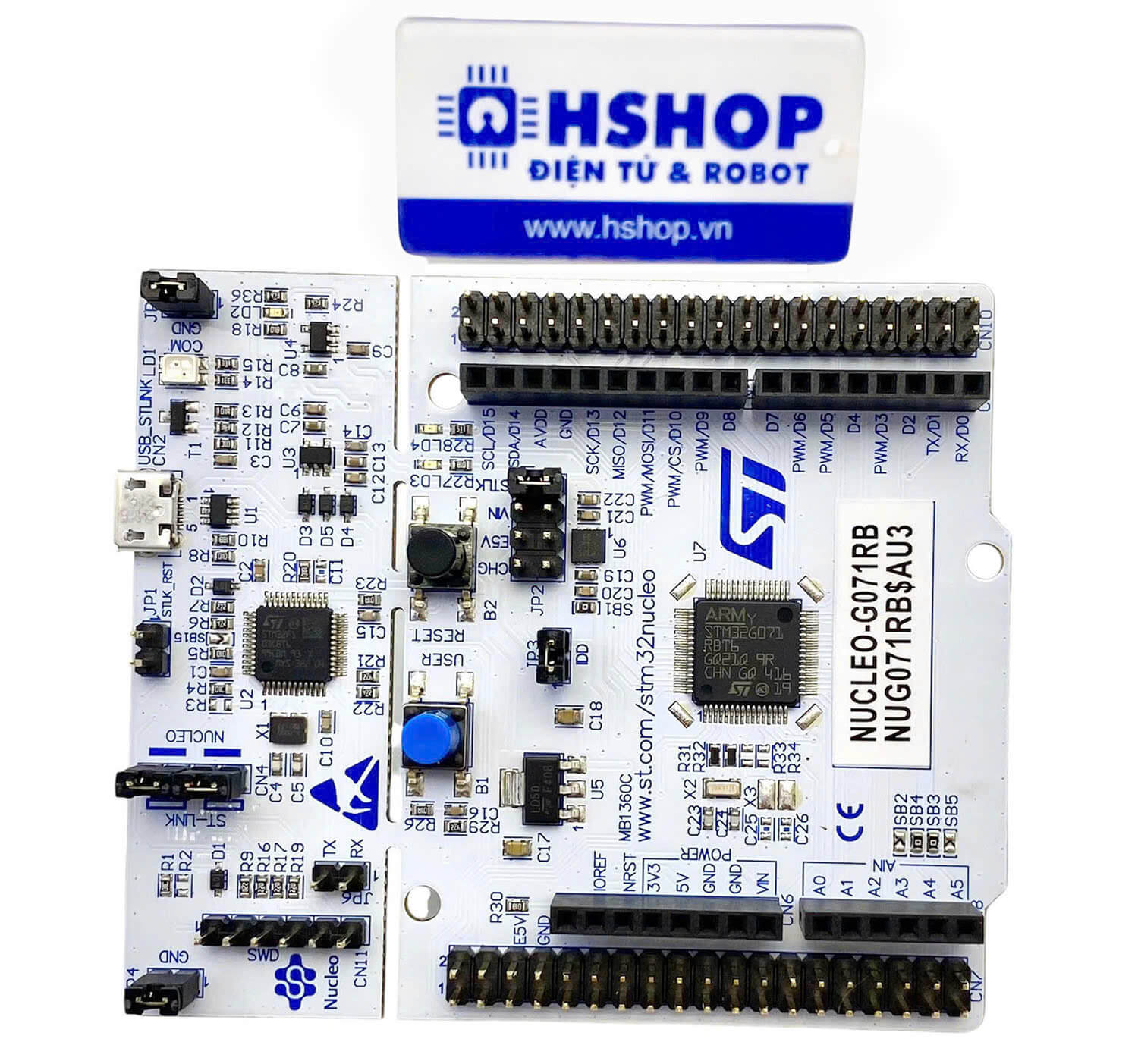 Kit NUCLEO-G071RB, STM32 Nucleo-64 development board with STM32G071RB MCU