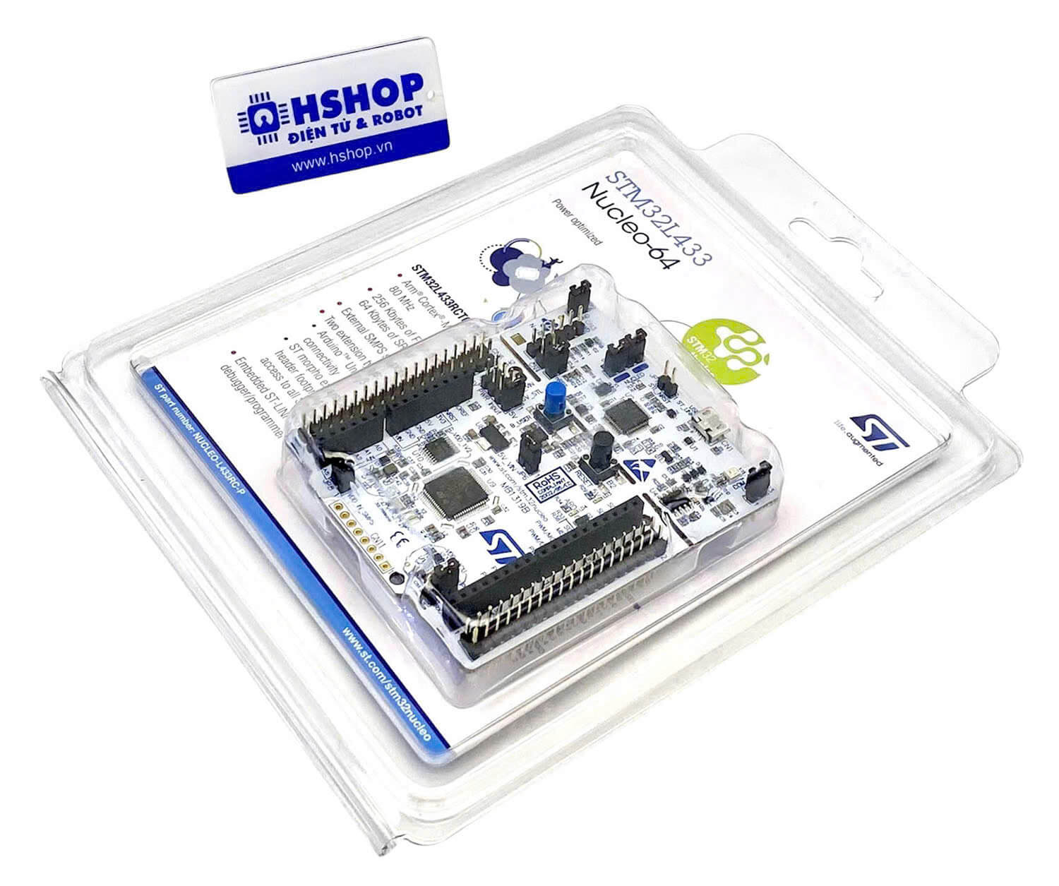 Kit NUCLEO-L433RC-P, STM32 Nucleo-64 development board with STM32L433RC MCU