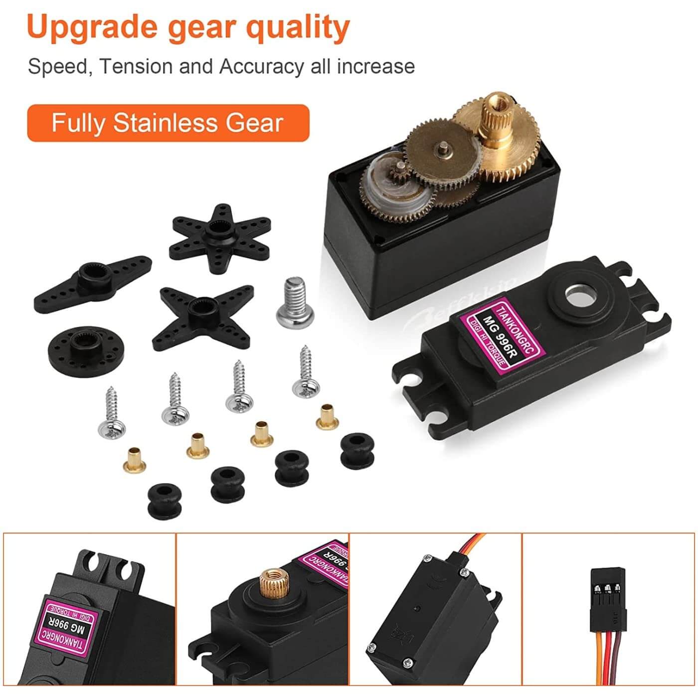 Động cơ RC Servo MG996R 0-180° (loại tốt)