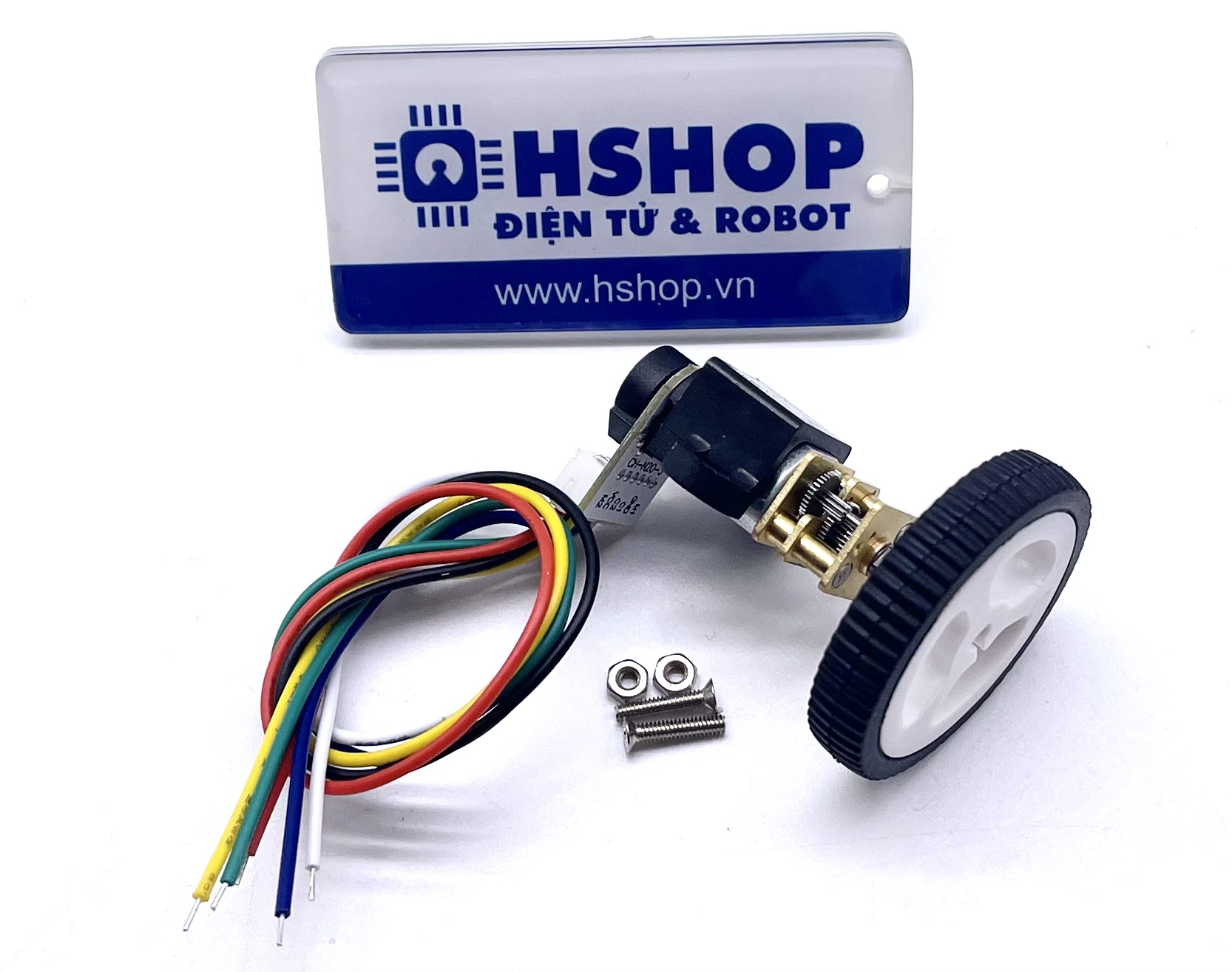 Bộ động cơ DC Servo GA12 N20 kèm gá bắt và bánh xe V1 34mm