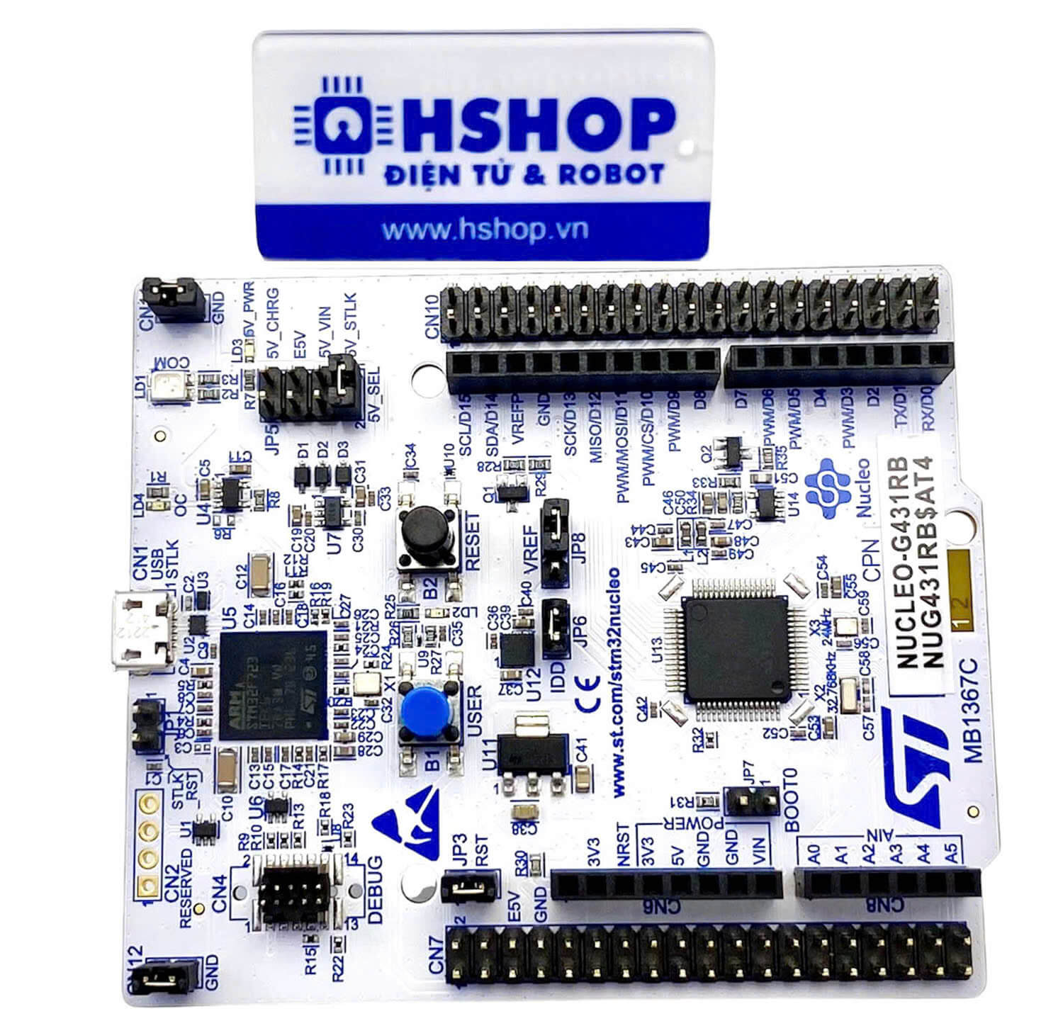 Kit NUCLEO-G431RB, STM32 Nucleo-64 development board with STM32G431RB MCU