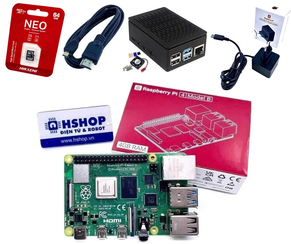 Combo Raspberry Pi 4 Model B Pro Kit