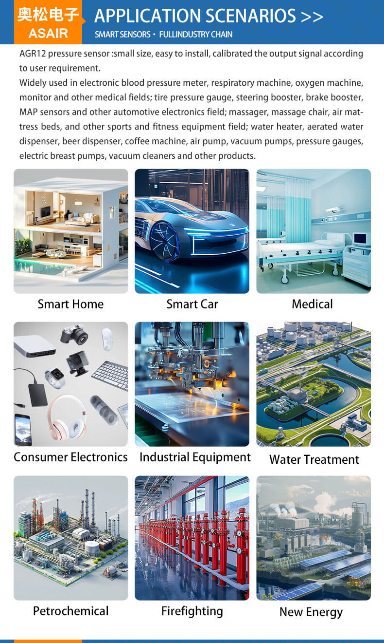 Cảm biến áp suất không khí I2C AGR12 Pressure Sensor 0~100kPa ASAIR