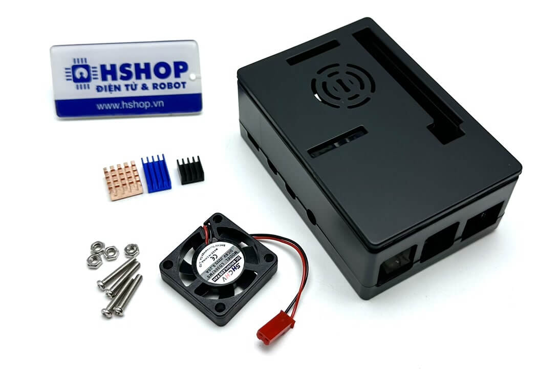 Vỏ bảo vệ bằng nhựa ABS Case for Raspberry Pi 4 V1 kèm quạt và tản nhiệt