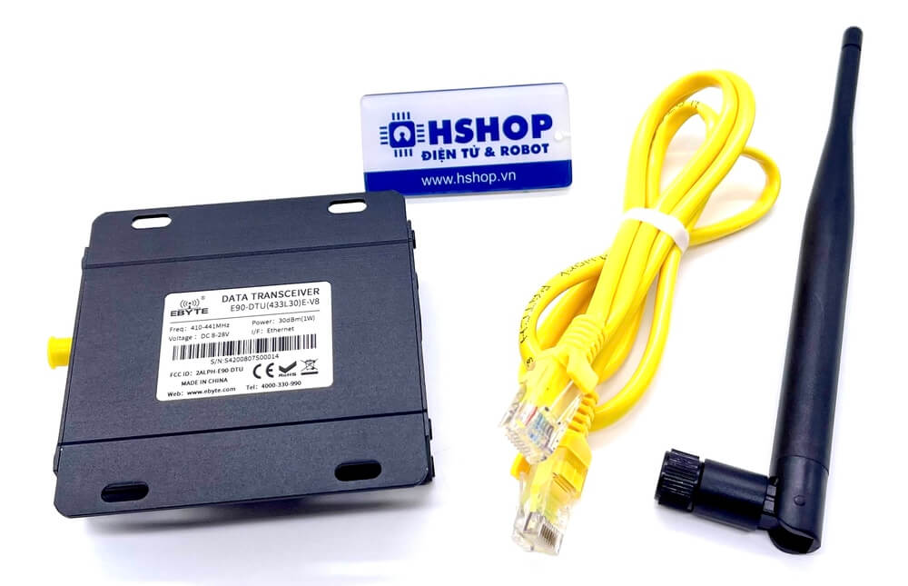 Module Lora 433MHz Ethernet 8000m EBYTE E90-DTU(433L30)E-V8