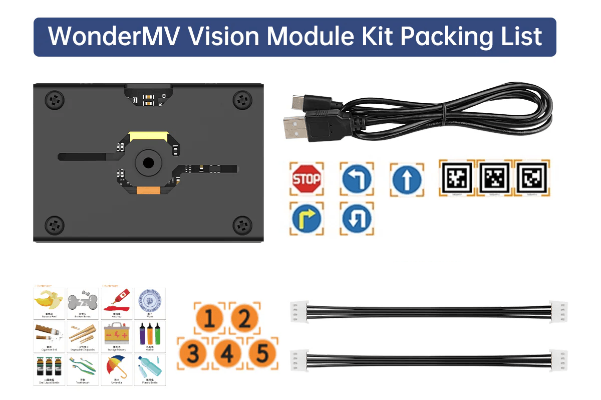 Hiwonder WonderMV K210 AI Vision Recognition Module, Supports CanMV IDE, MicroPython, UART/I2C