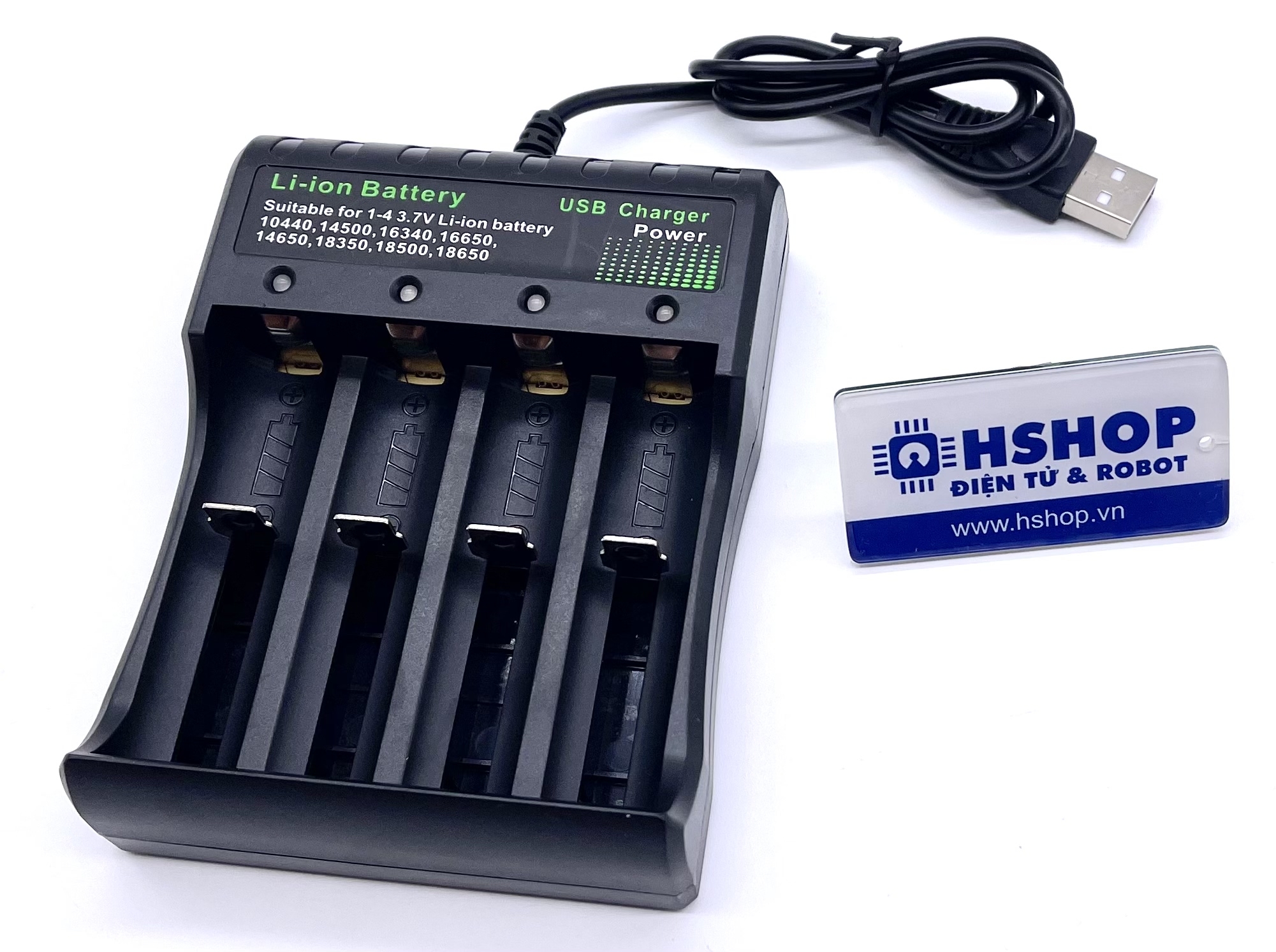Bộ sạc pin 18650 Li-ion USB Battery Charger YH-18650-4