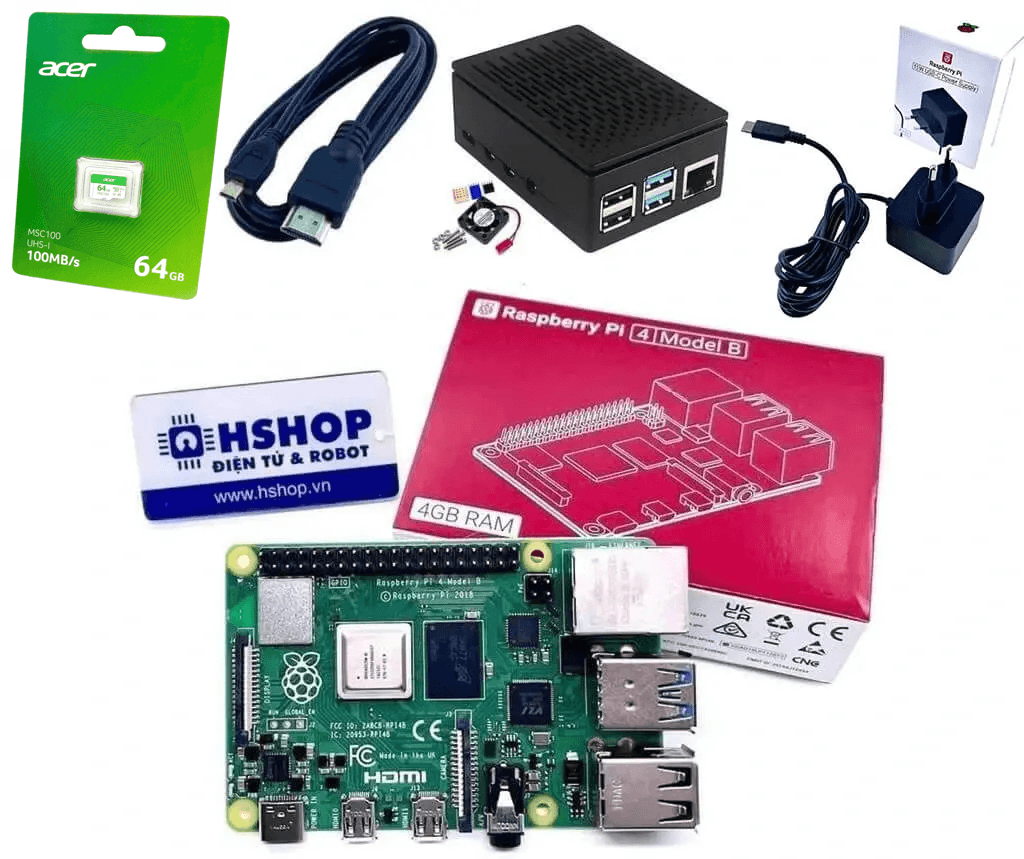 Combo Raspberry Pi 4 Model B Pro Kit
