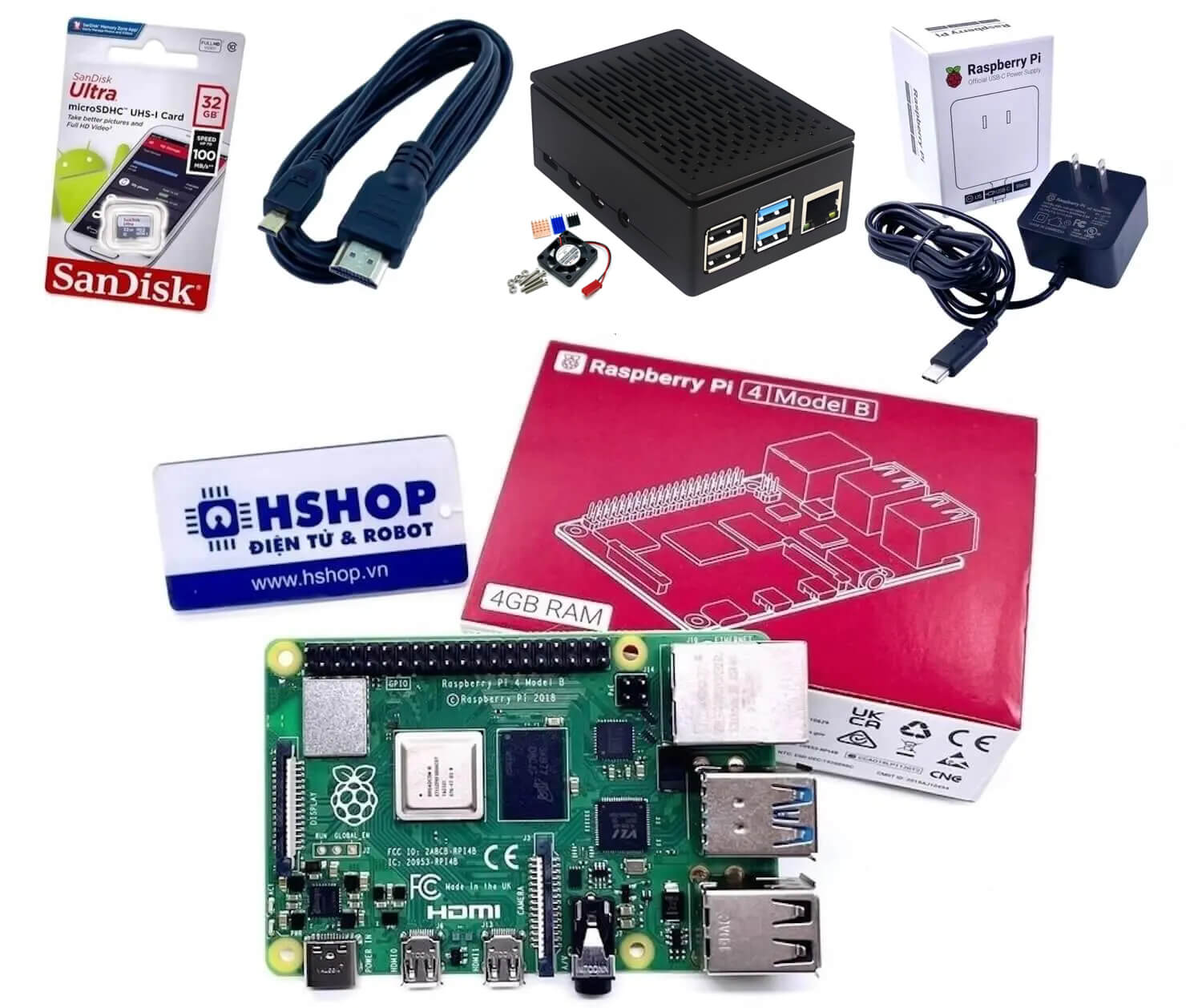 Combo Raspberry Pi 4 Model B Pro Kit