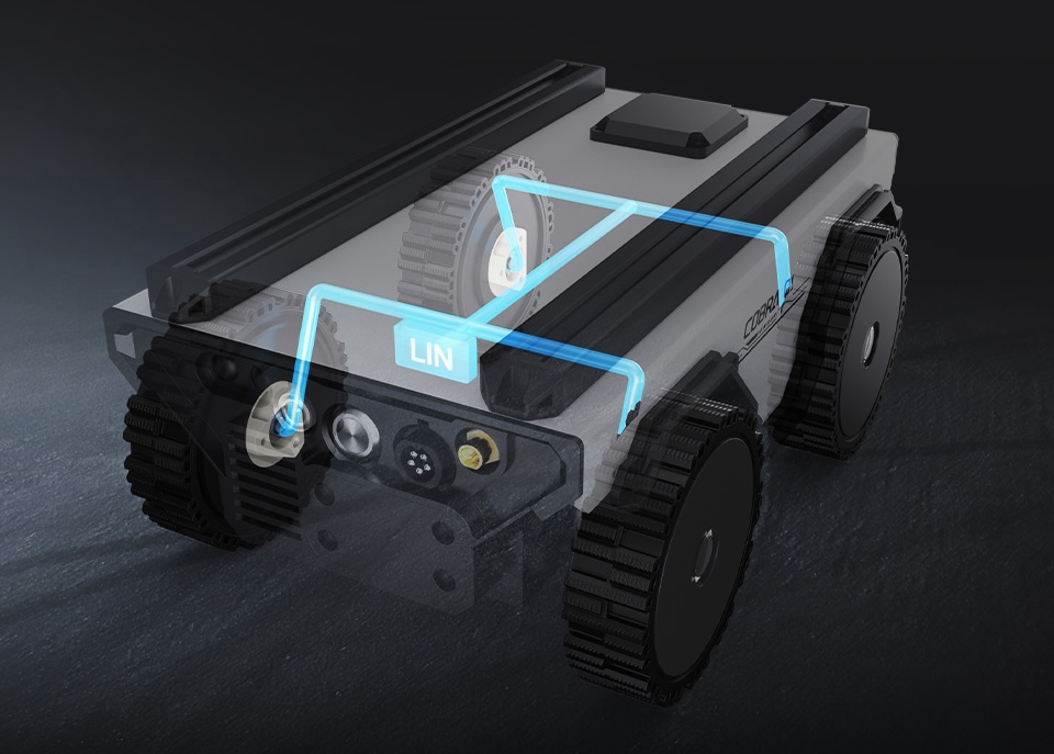 Waveshare DDSM400 Direct Drive Servo Motor, All-In-One Design, Hub Motor, Supports LIN bus communication