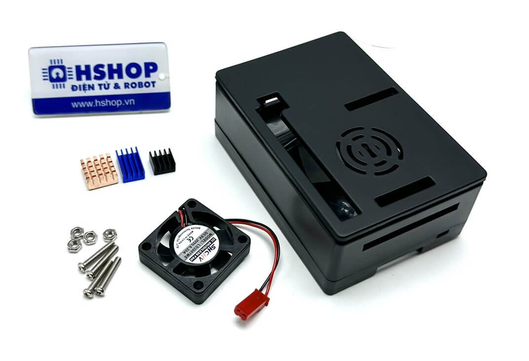 Vỏ bảo vệ bằng nhựa ABS Case for Raspberry Pi 4 V1 kèm quạt và tản nhiệt