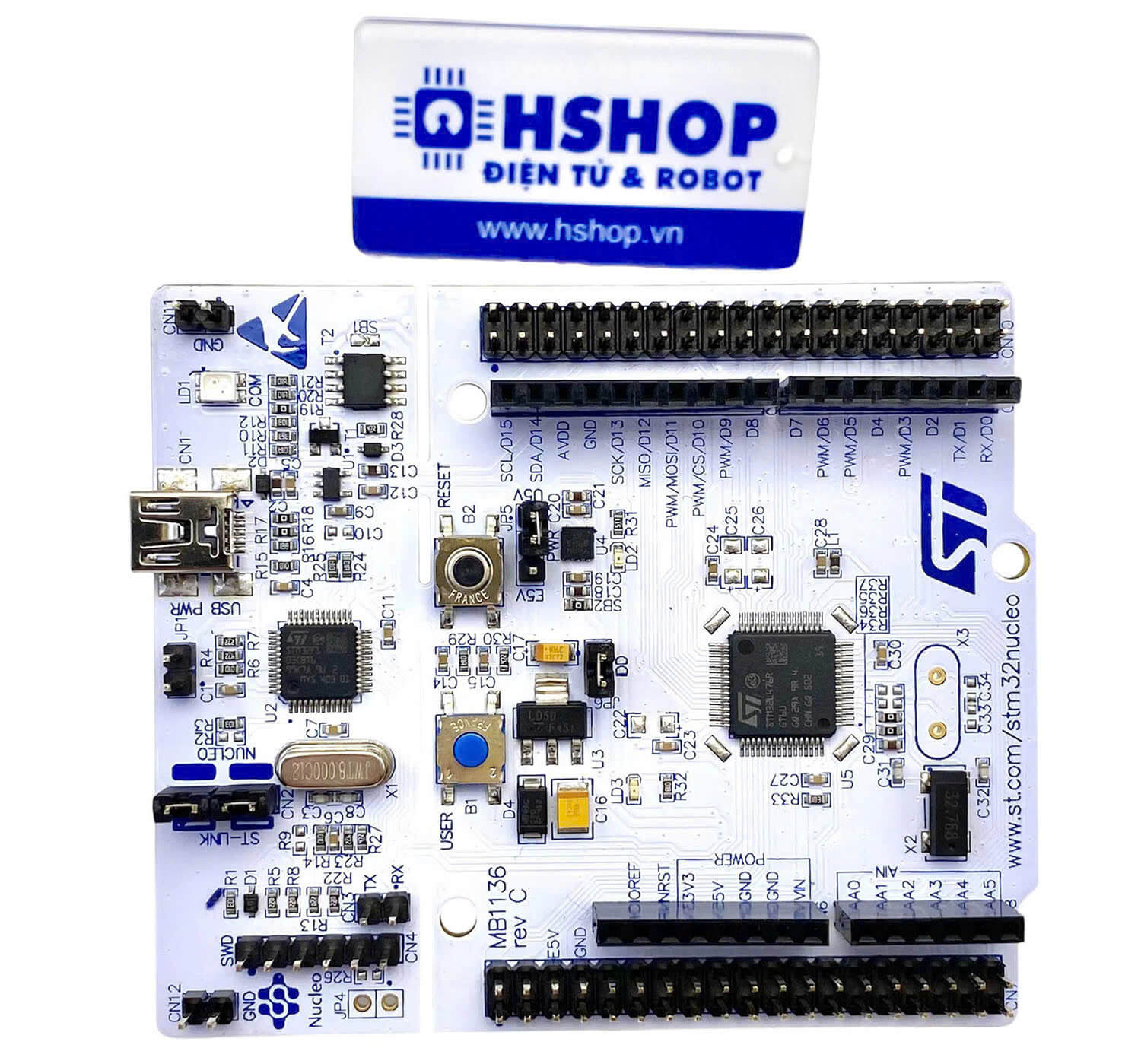 Kit NUCLEO-L476RG, STM32 Nucleo-64 development board with STM32L476RG MCU