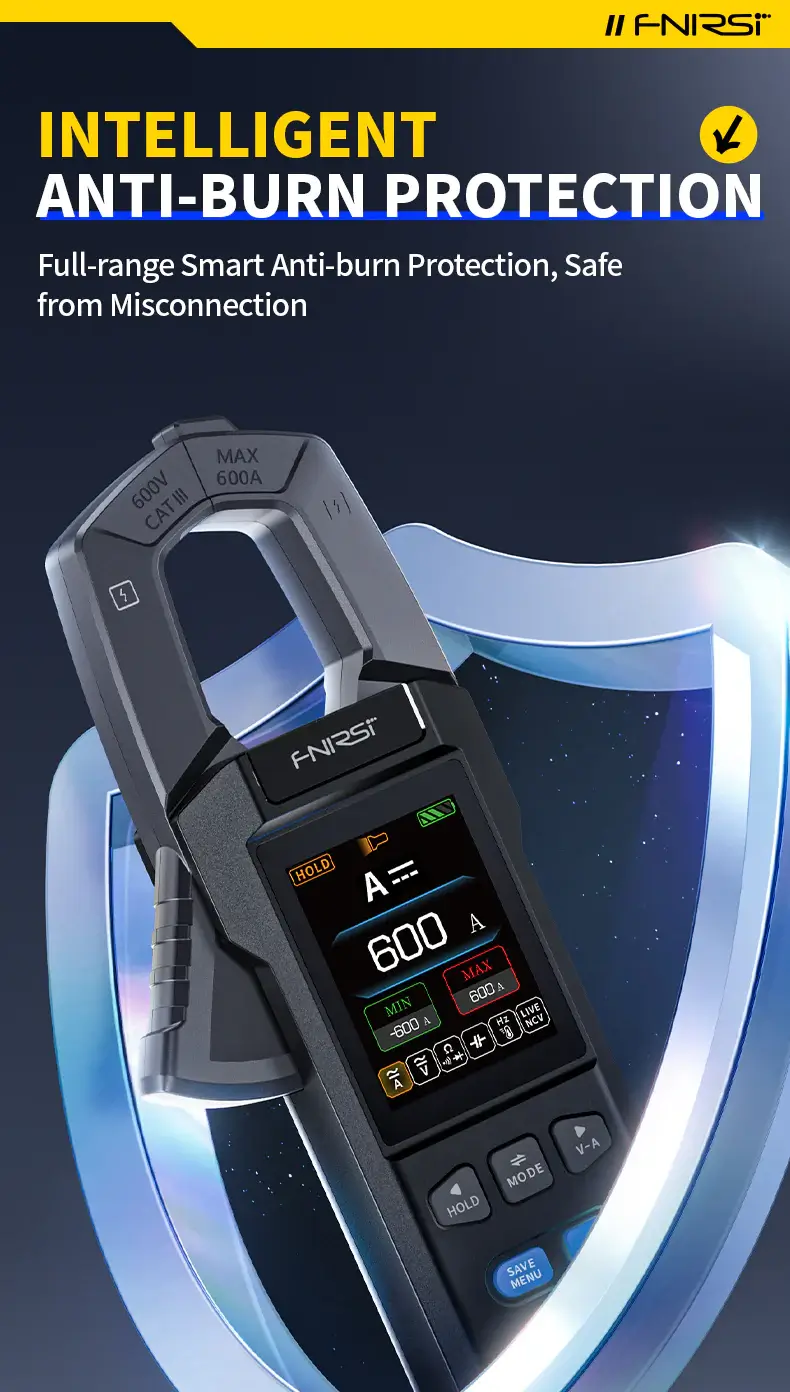 Máy đo Ampe Kìm FNIRSI® DMC-100 DC AC Current Voltage Clamp Meter