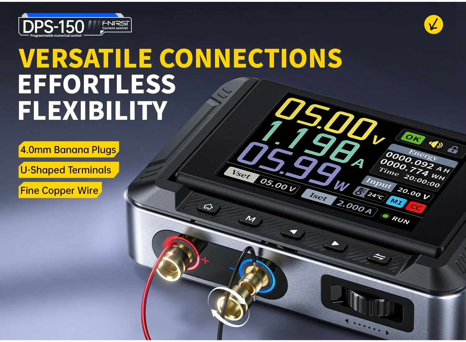 Bộ nguồn FNIRSI® DPS-150 Mini DC Adjustable Power Supply