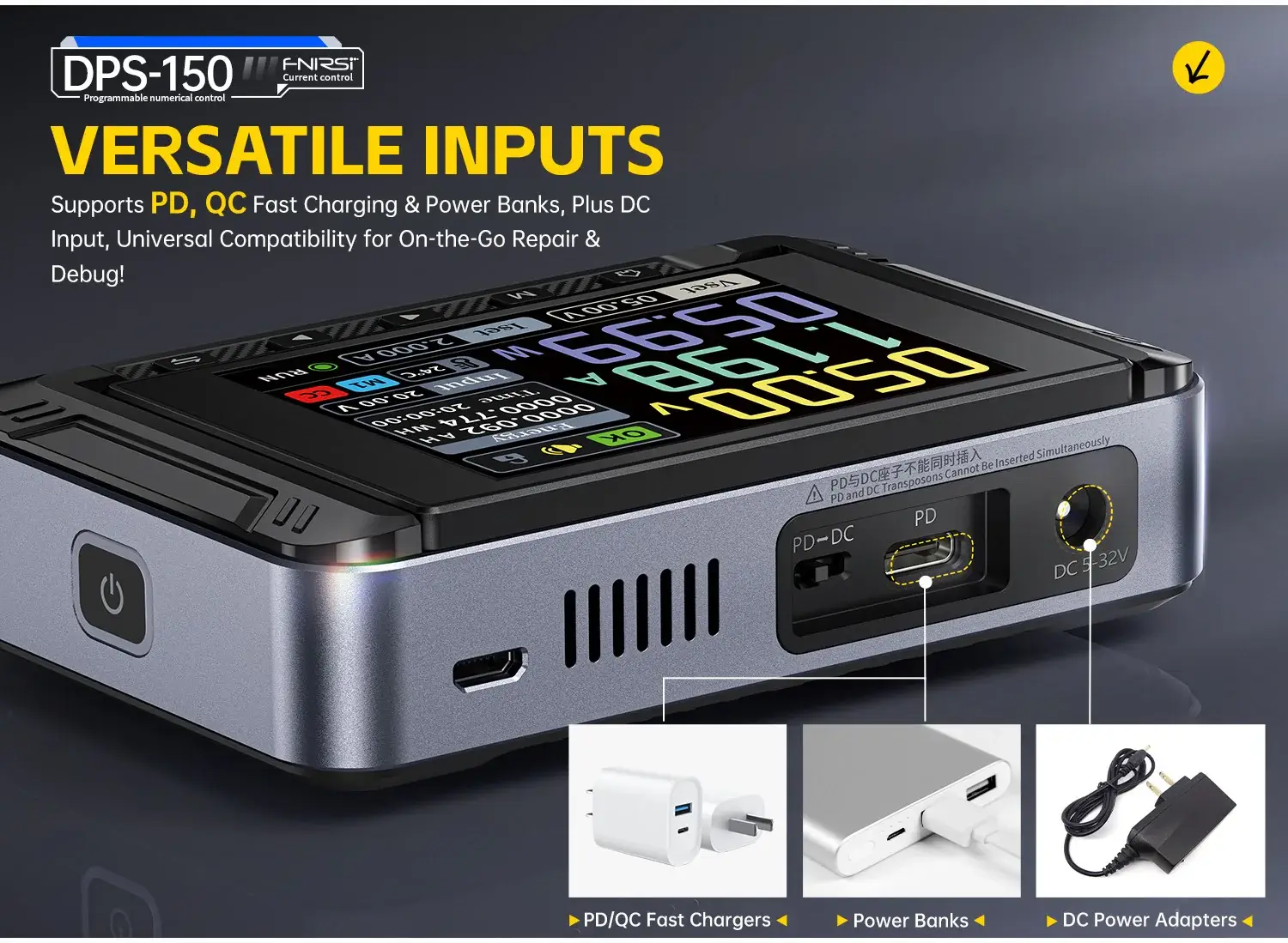Bộ nguồn FNIRSI® DPS-150 Mini DC Adjustable Power Supply