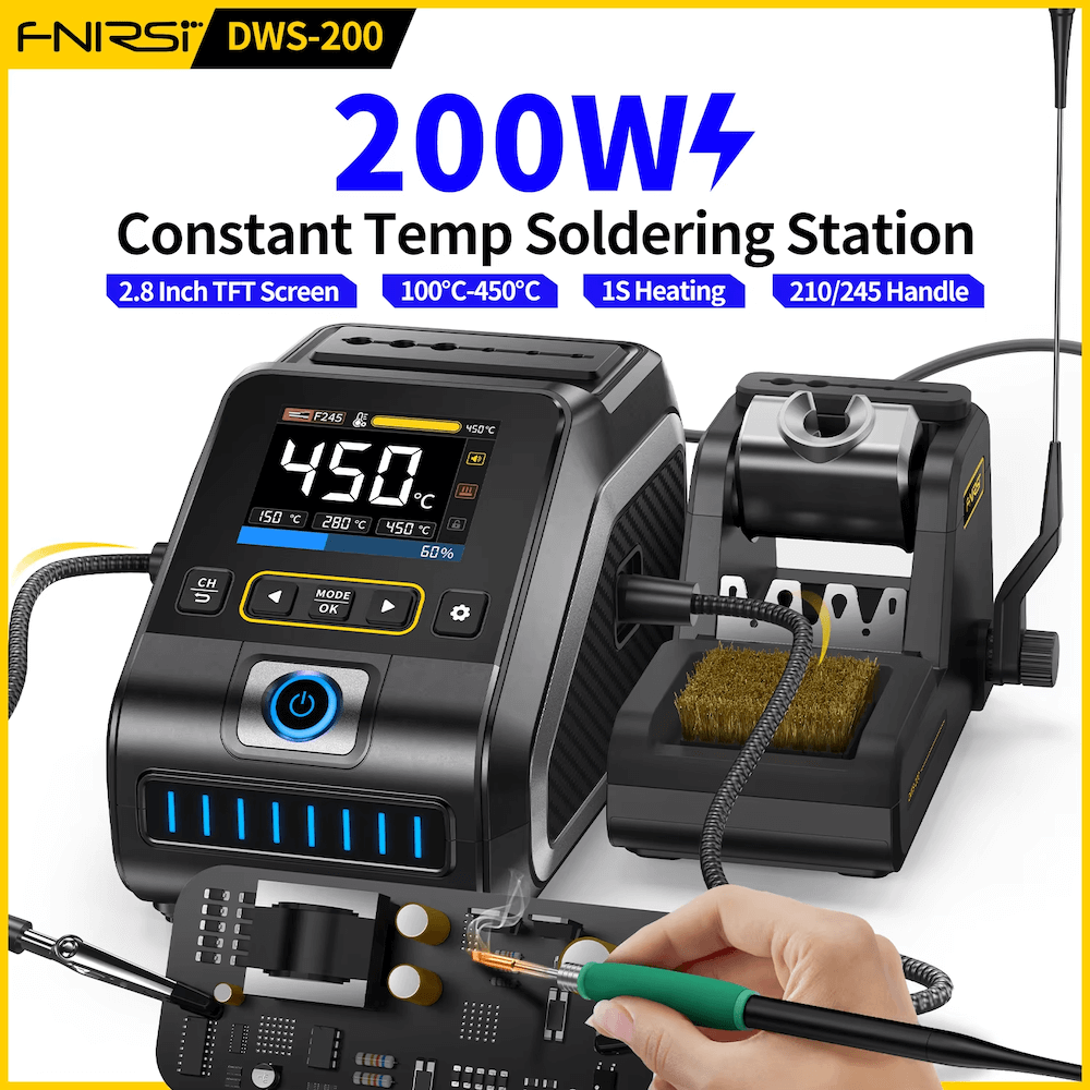 Trạm hàn FNIRSI® DWS-200 F245 200W High Power Smart Soldering Station