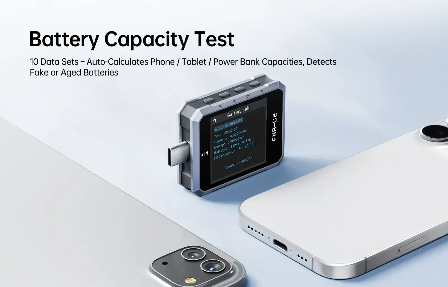 Đo dòng áp, công suất cổng USB đa năng FNIRSI® FNB-C2 USB PD 3.1 Type-C Fast Charging Tester
