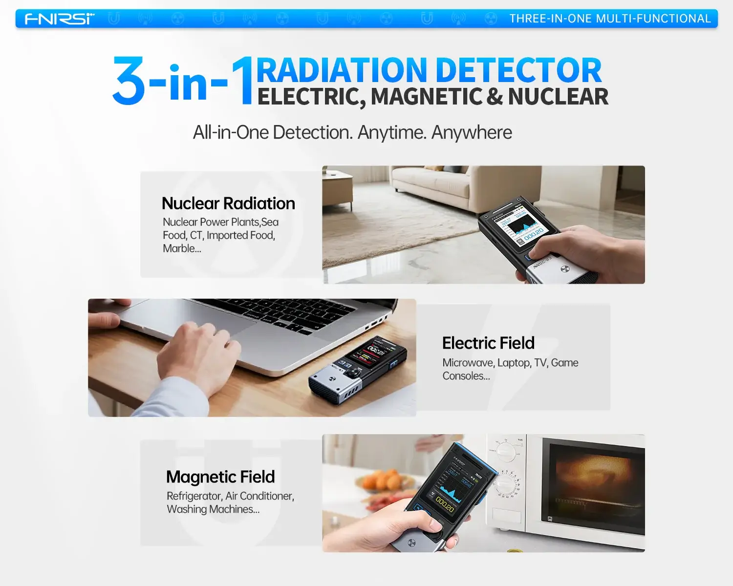 Máy đo bức xạ FNIRSI® GC-03 Multifunctional Radiation Detector