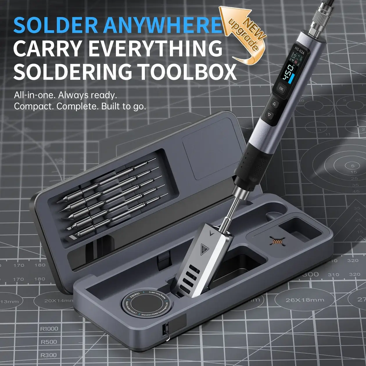 Mỏ hàn FNIRSI® HS-02A Intelligent Soldering Iron with Portable Soldering Toolbox