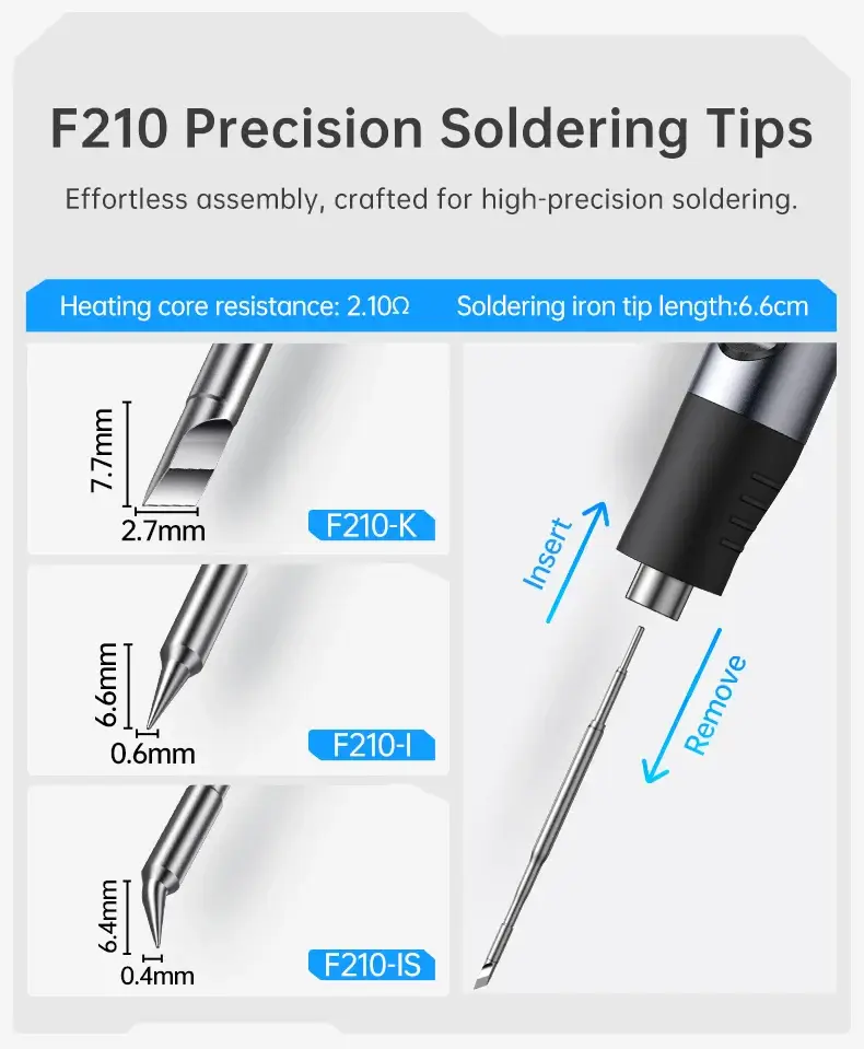 Mỏ hàn dùng pin FNIRSI® HS-03 Cordless Soldering Iron, 18650 Removable Battery, USB-C, 212–842℉