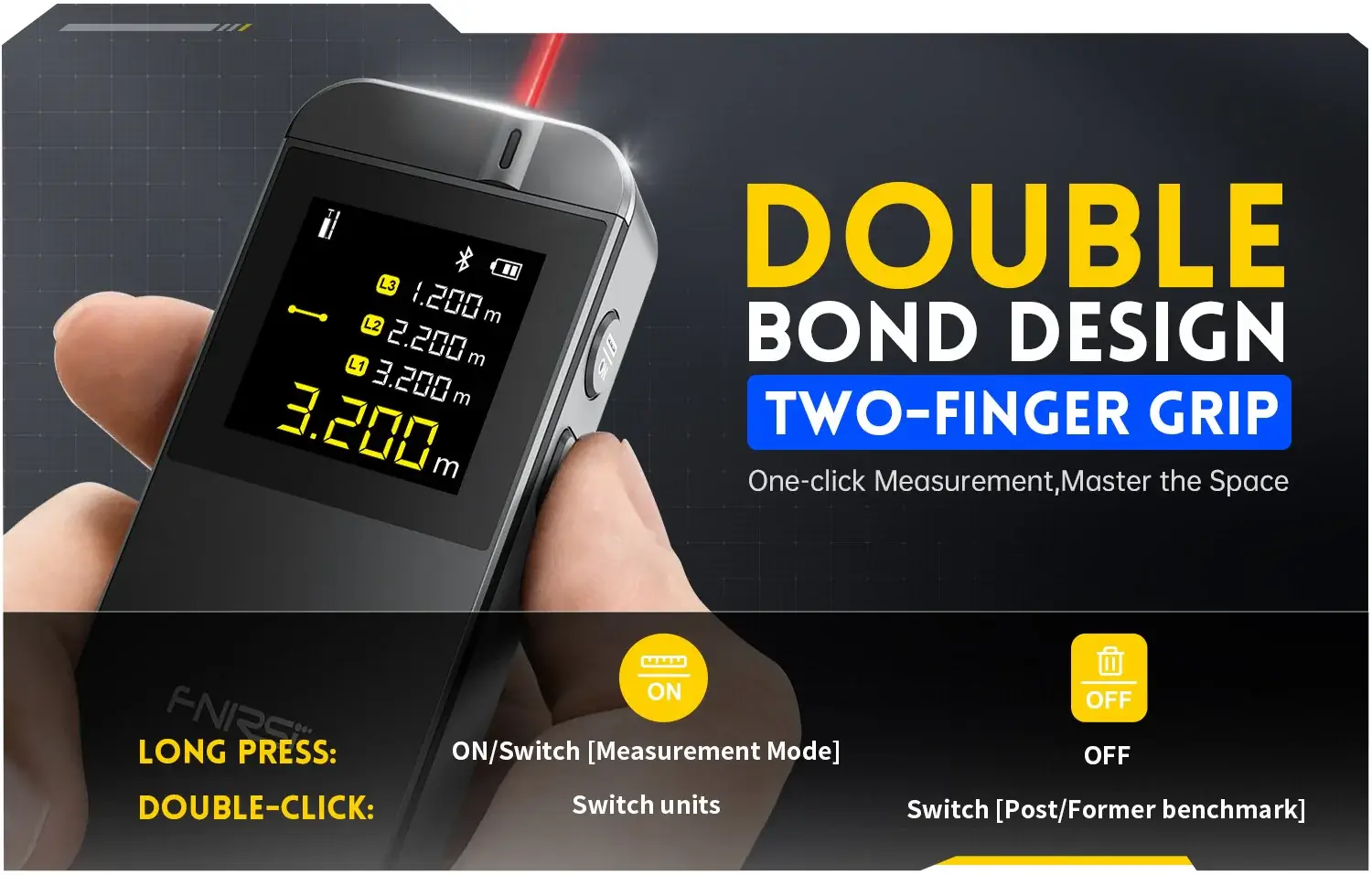 Máy đo khoảng cách FNIRSI® IR40 Smart Laser Rangefinder