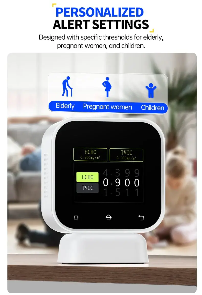 Máy đo chất lượng không khí FNIRSI® SFD-02 4-IN-1 Indoor Air Quality Monitor Touchscreen