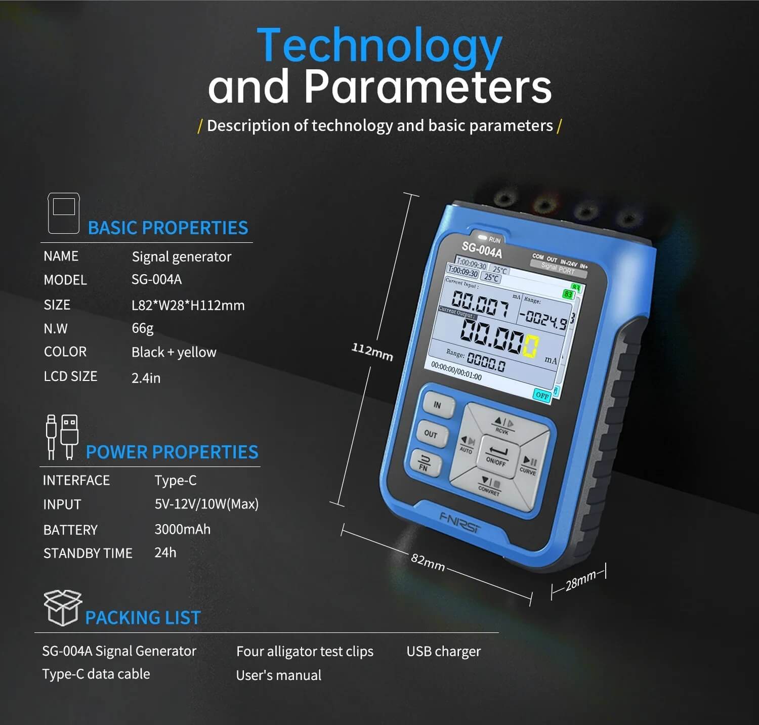 Máy tạo tín hiệu FNIRSI® SG-004A Signal Generator