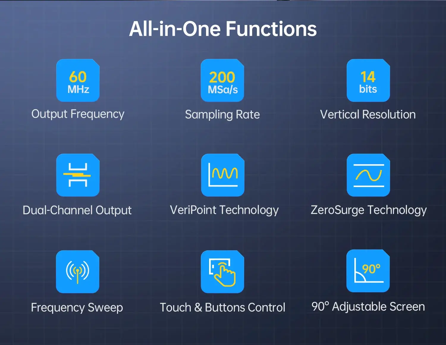 Máy tạo tín hiệu FNIRSI® TSG6020 2CH 200MSa/s Function Signal Generator