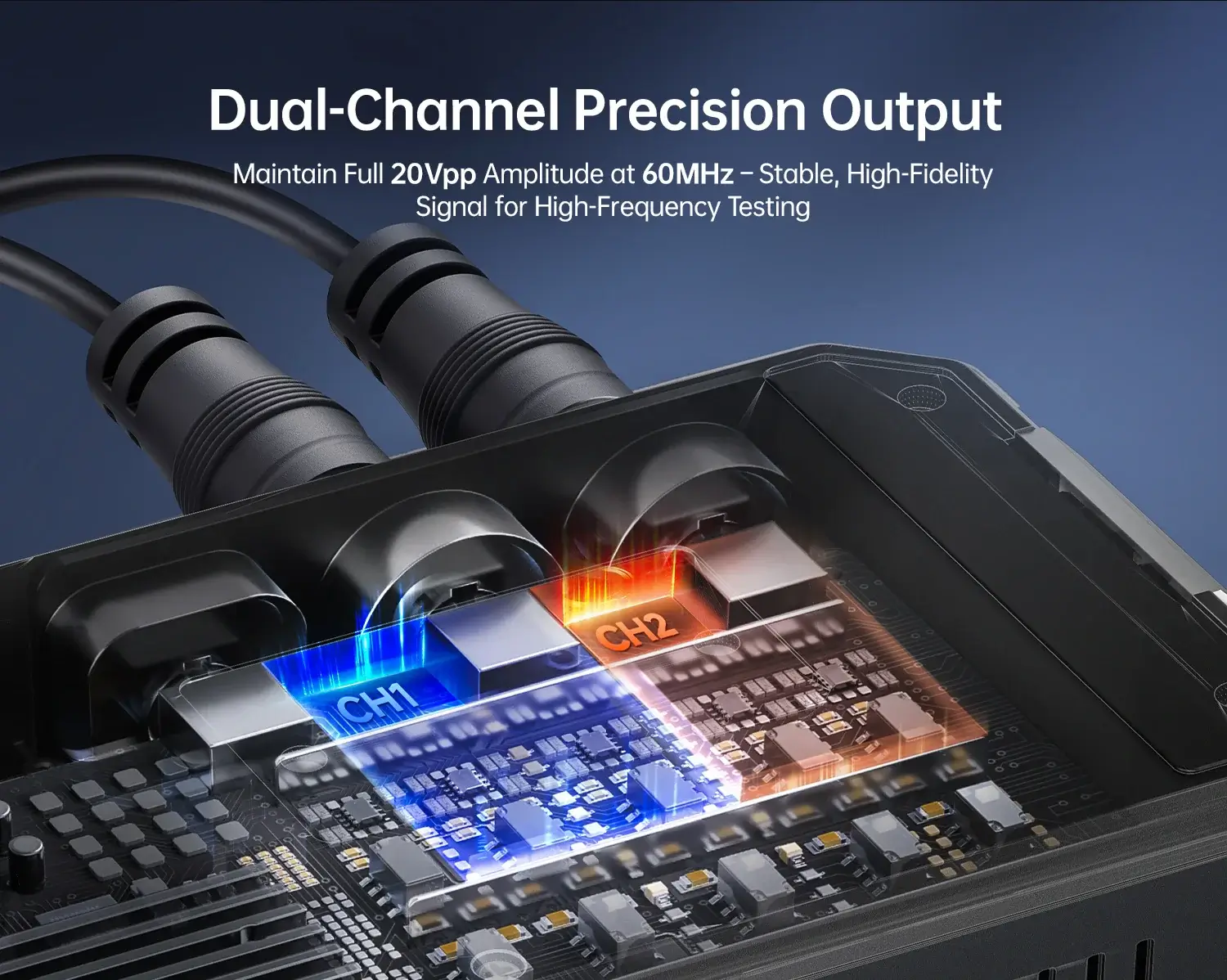 Máy tạo tín hiệu FNIRSI® TSG6020 2CH 200MSa/s Function Signal Generator