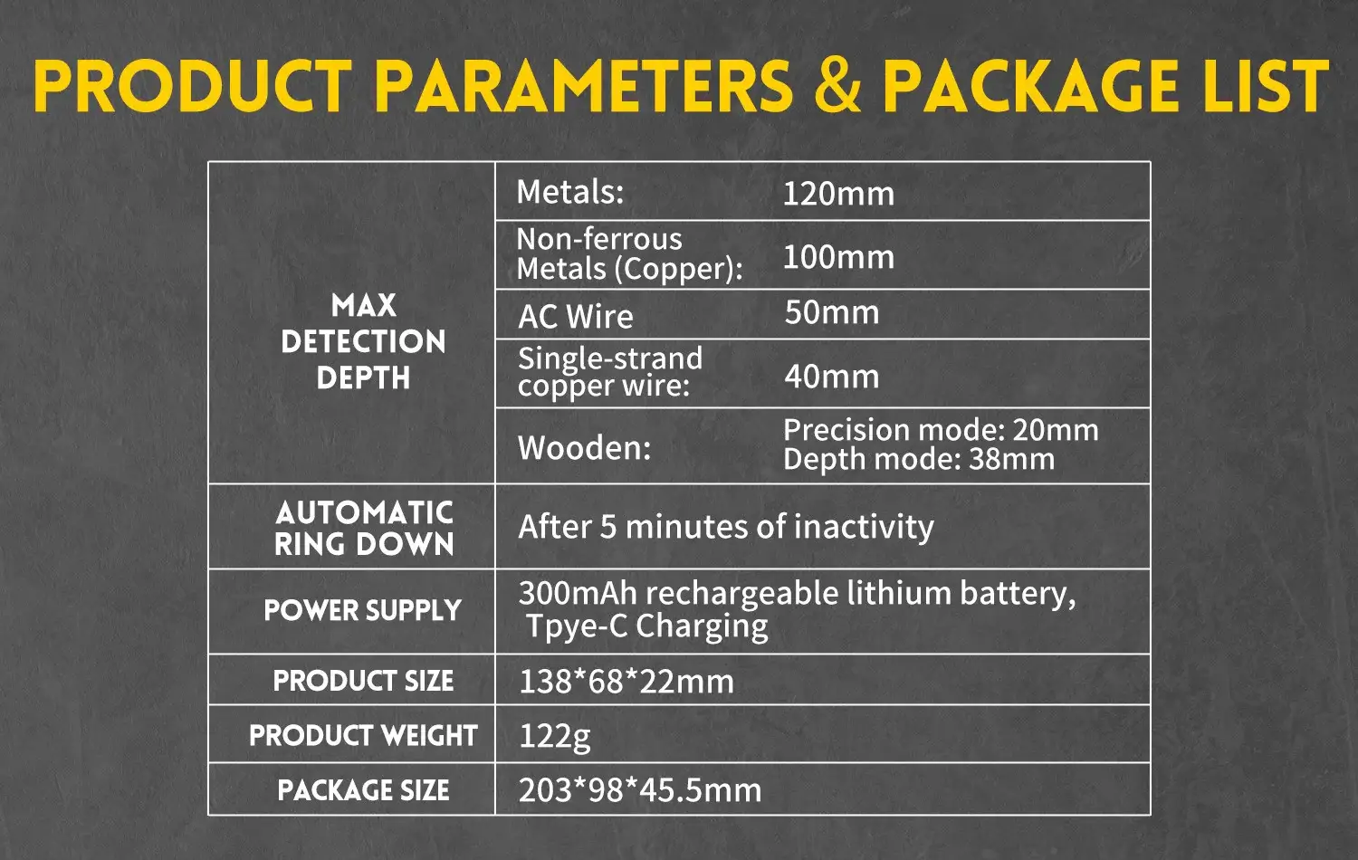 Máy dò quét âm tường FNIRSI® WD-02 Wall Detector Scanner