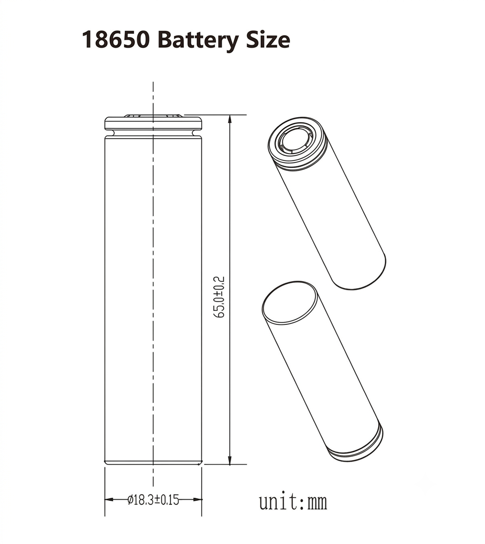 Pin Sạc 18650 Li-Ion Rechargeable Battery 3.7V 2500mAh 10C Sunpower
