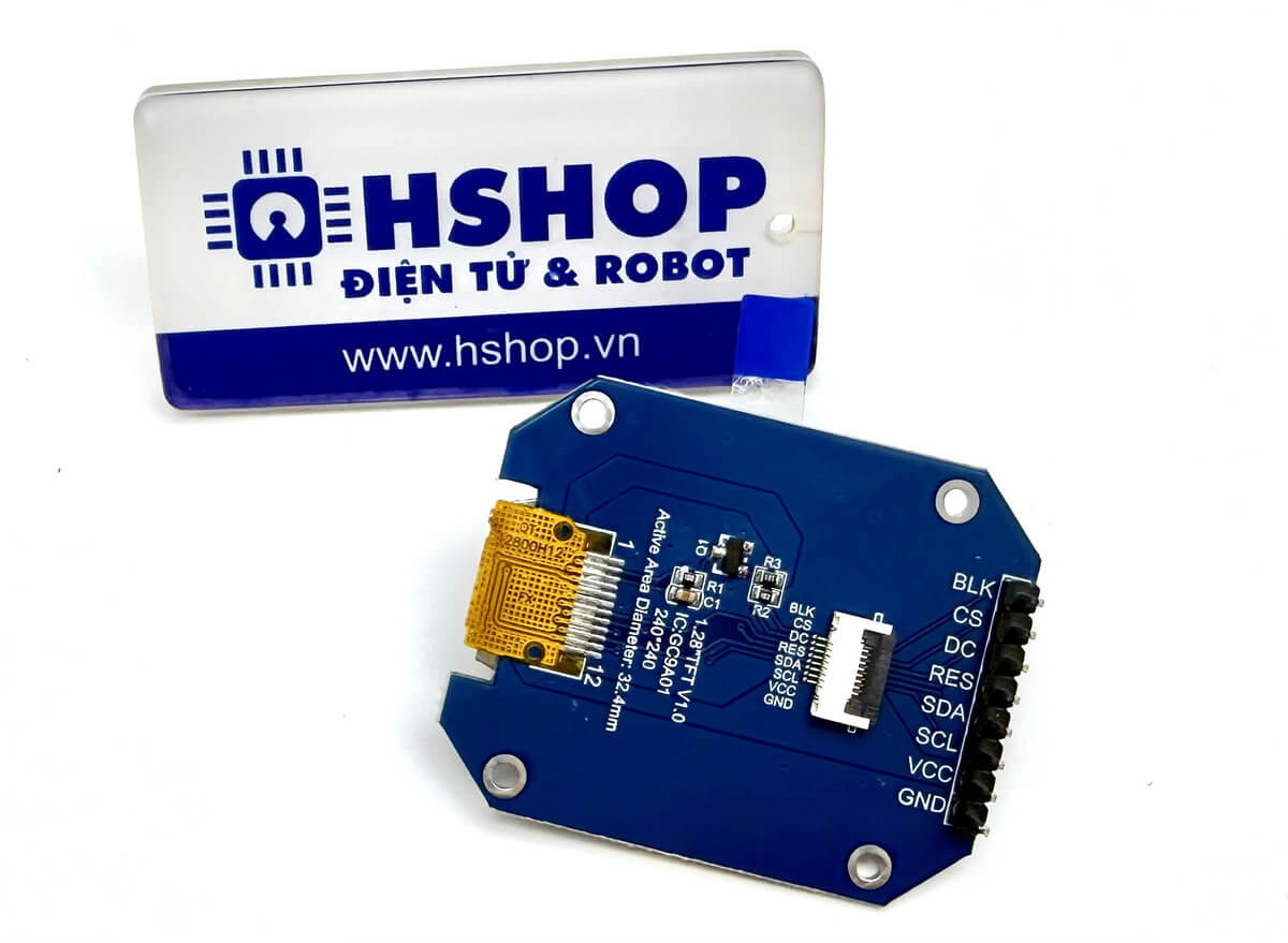 Màn hình LCD TFT 1.28 Inch tròn GC9A01 SPI Interface