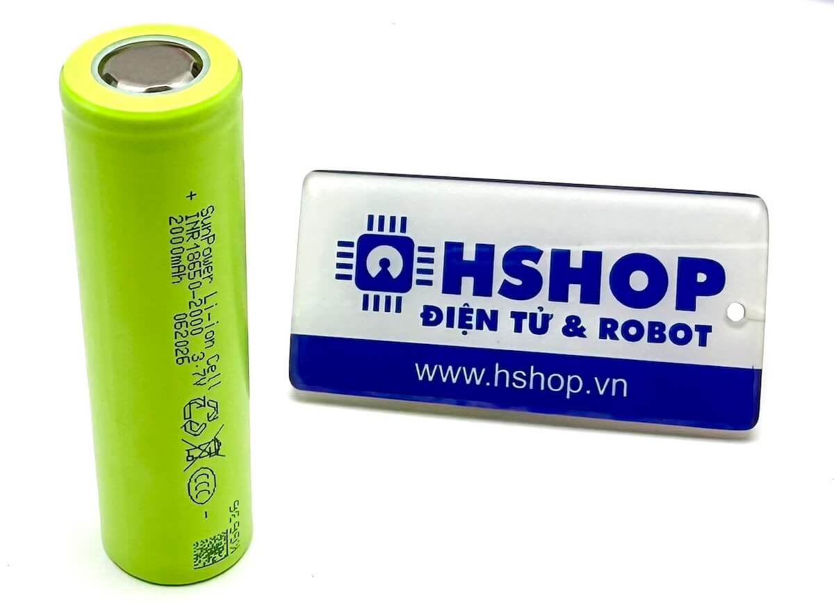 Pin Sạc 18650 Li-Ion Rechargeable Battery 3.7V 2000mAh 10C Sunpower