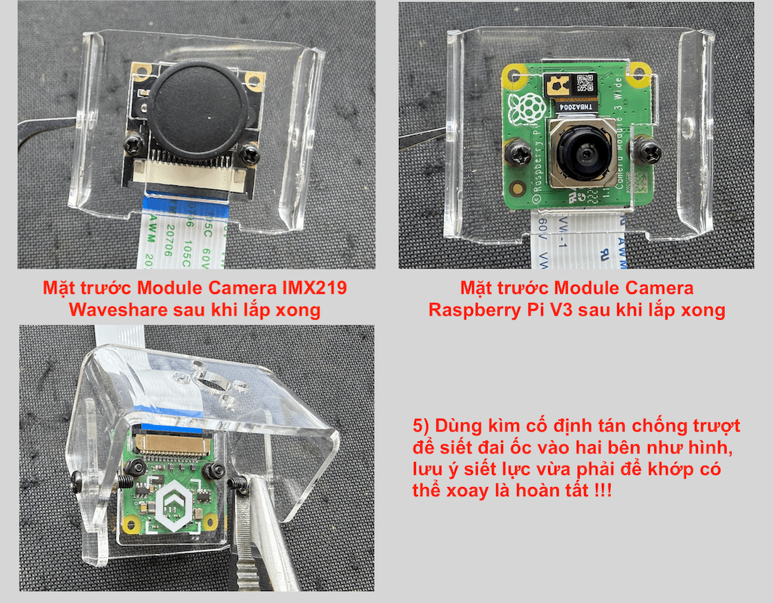 Giá đỡ Mica Camera Raspberry Pi / Waveshare IMX219
